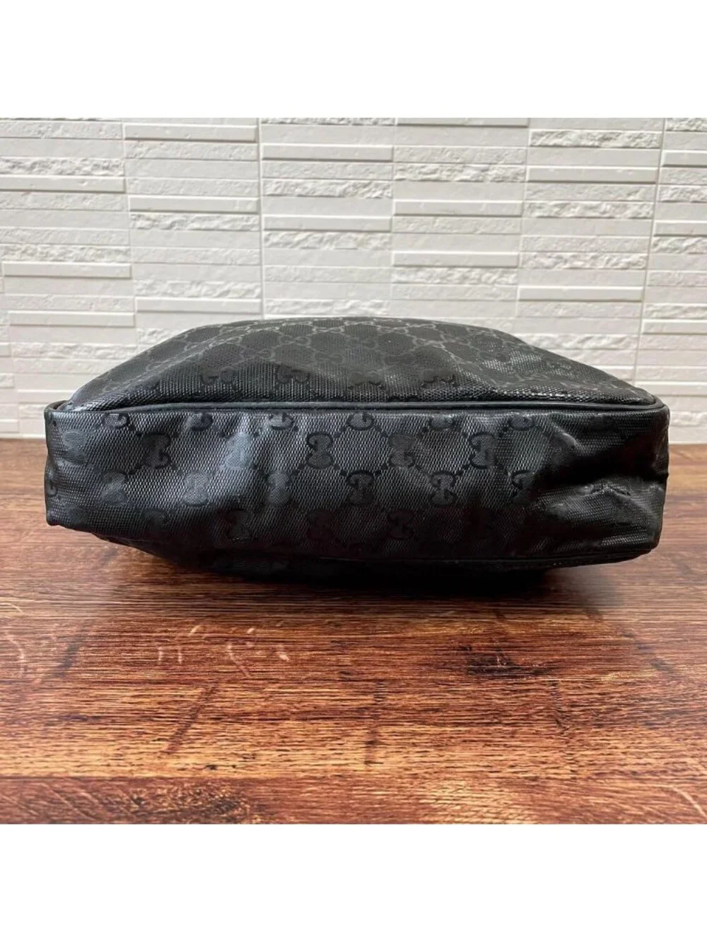 Gucci GG Crystal Imprime Messenger Shoulder Bag Black